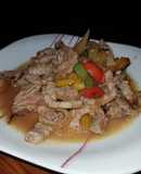 Ternera con pimientos