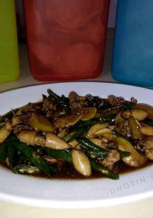 Foto resep Cumi asin cabe hijau with saori saos tiram