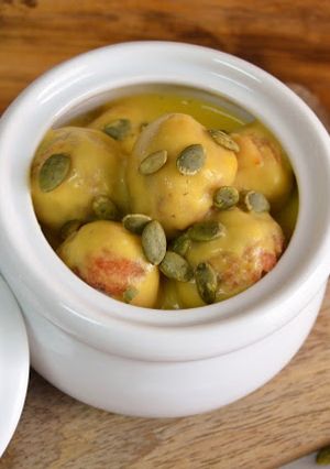 Foto principal de Albóndigas con crema de calabaza