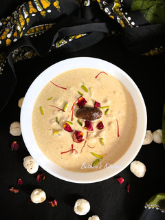 A picture of Makhana Dates Kheer.