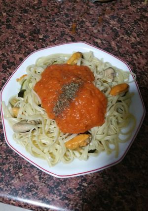 Foto principal de Tallarines con Mejillones en escabeche