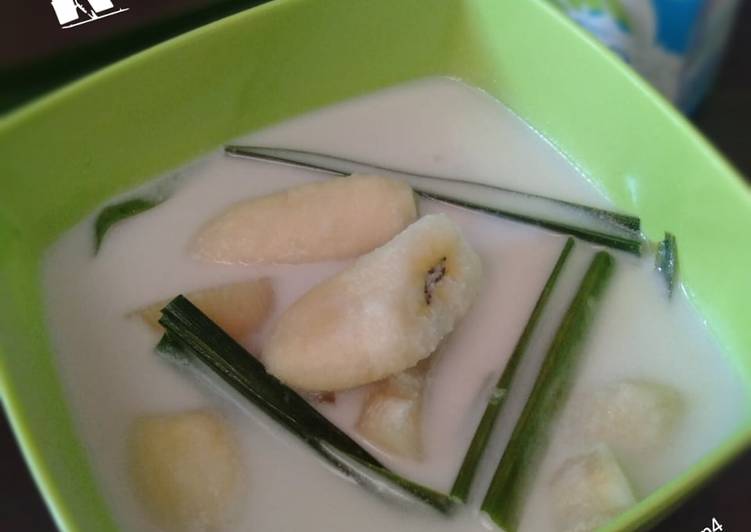 Kolak Pisang singkong with susu cair mix fiber creme