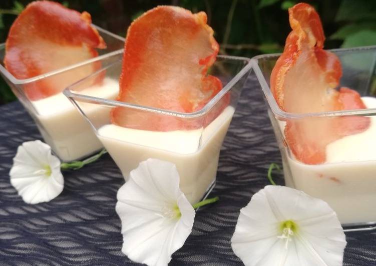 La façon simple de faire des recettes Verrine crème de parmesan chips de bacon à la maison