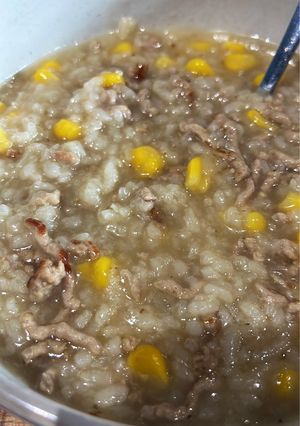 Foto resep Bubur Babi Cincang dan Jagung
