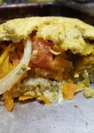 Una foto de Arrollado de merluza relleno de verduras
