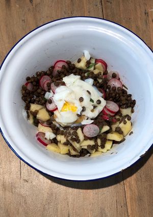 Une photo de Salade de lentilles d'automne