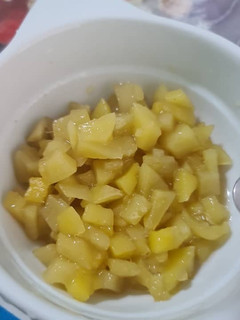 Una foto de Dulce de mango verde en almíbar