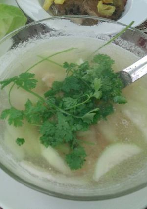 Hình của món Canh bầu với tôm.