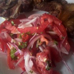 A picture of Spicy hot kachumbari.