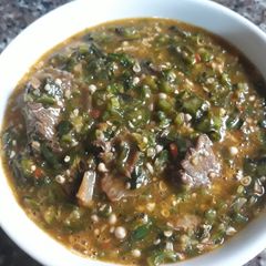 A picture of Okro soup.
