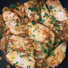 Chicken with Artichoke Pan Sauce A picture of Chicken with Artichoke Pan Sauce.