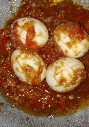 Foto resep Balado telur simple