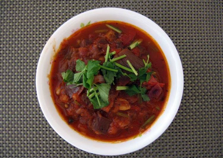 Recipe of Homemade LG SPICY AUBERGINE STEW WITH CORIANDER AND MINT