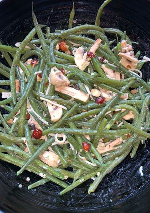 Une photo de Salade tiède d’haricots verts