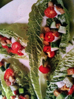 A picture of Angel's Caesar Salad Bites.
