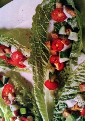A picture of Angel's Caesar Salad Bites.