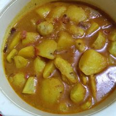 A picture of Dahi arbi.