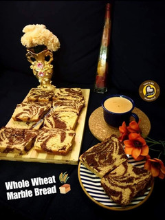 A picture of Whole Wheat Marble bread with tangzhong technique.