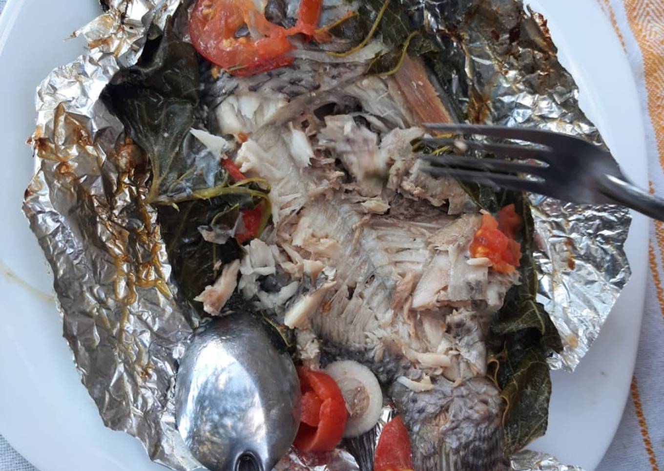 Mojarra Empapelada a las Brazas