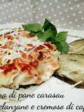 Lasagna di pane carasau con melanzane e cremoso di capra
