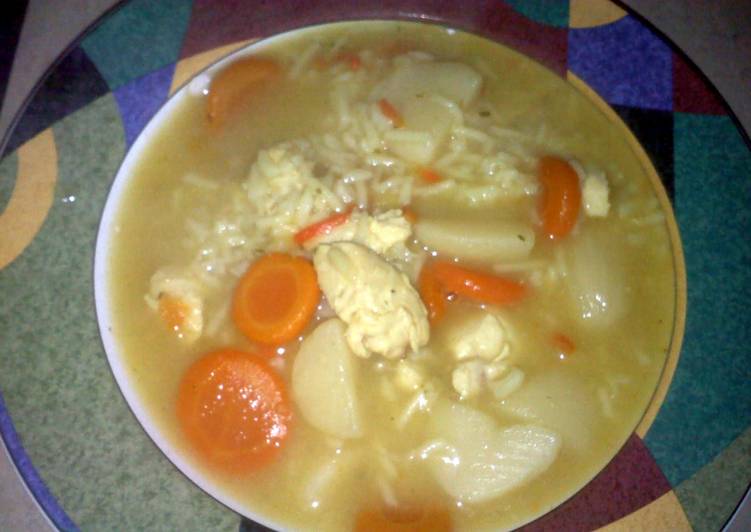 Simple Way to Make Ultimate homemade chicken n! rice soup