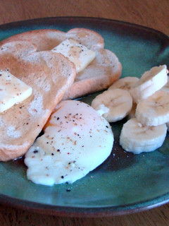 A picture of honey poached egg.