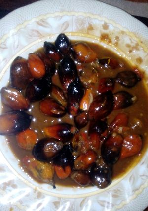 A picture of Oil palm sauce (roman kwakwar manja).