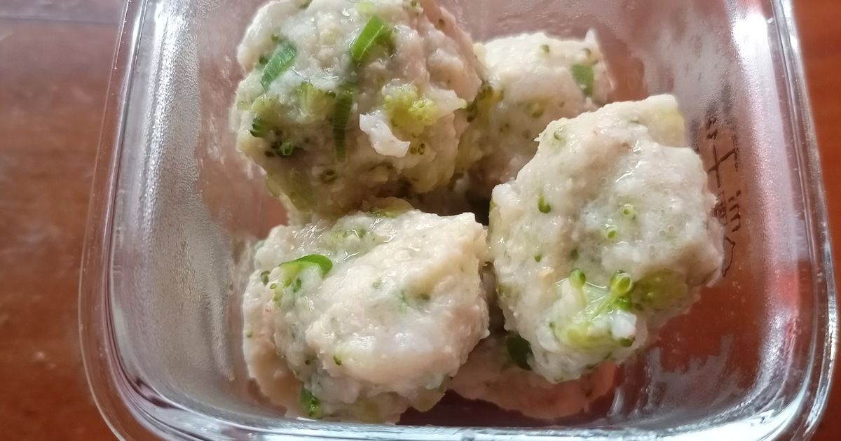 H346. Baso Udang, Brokoli dan Tempe (17 month+)
