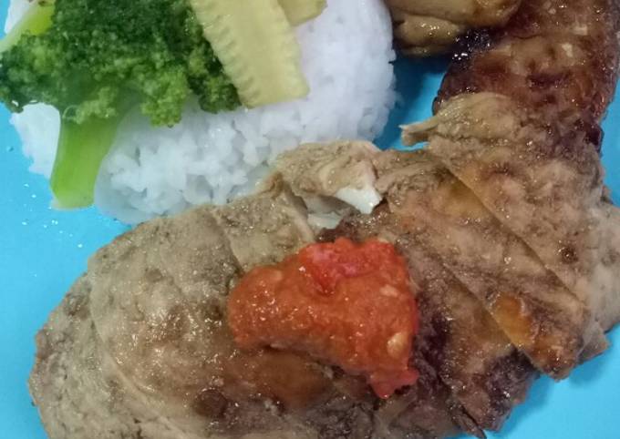 Resep Ayam, tahu, tempe bacem -menu diet, Lezat