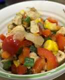 Ức gà xào củ quả tổng hợp