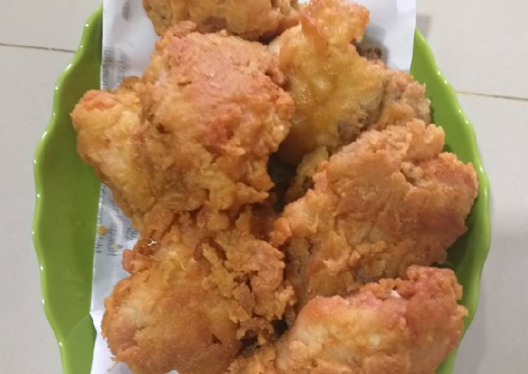 Ayam geprek tepung crispy