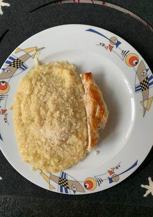 Hähnchenbrustfilet mit Zucchini Risotto aus dem Thermomix Rezepthauptbild