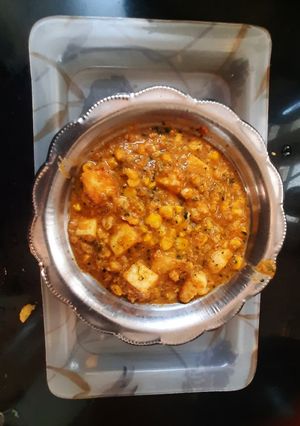 A picture of મકાઈ પનીર સબઝી.