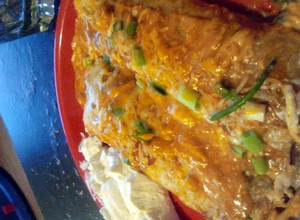 A picture of Cream Cheese Chicken Enchiladas.