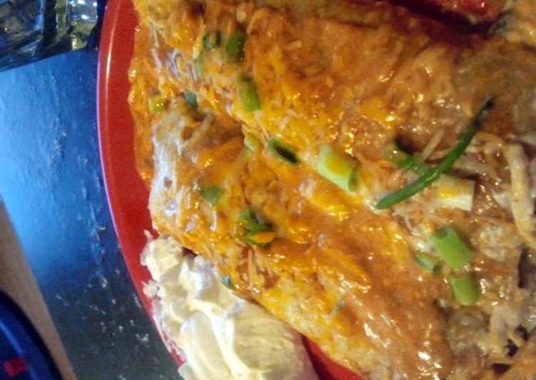 Easiest Way to Make Super Quick Homemade Cream Cheese Chicken Enchiladas