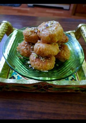 A picture of Balushahi (Traditional Indian Sweet).