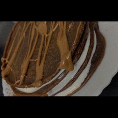 A picture of Eggless Chocolate Pancakes.