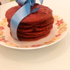 A picture of Red Velvet Cookies.