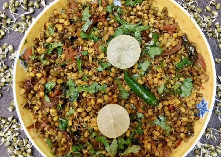 Recipe of Super Quick Homemade Moong Sprouts Chaat