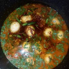A picture of Chana daal (dhaba style)with fry egg.