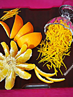 عکسی از دستور استفاده از پوست پرتقال و چگونگی گرفتن تلخی آن