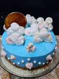 Pastel azul azul