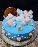 Pastel azul azul