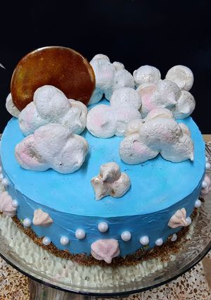 Una foto de Pastel azul azul