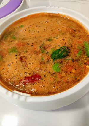 A picture of Lemon rasam / எலுமிச்சை ரசம் #sr.