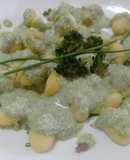 Ñoquis con salsa de brócoli Lolo