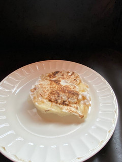 Una foto de Postre de sémola y manzana