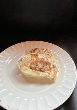 Una foto de Postre de sémola y manzana