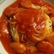 Pasta bolognese with bratwurst Sausage