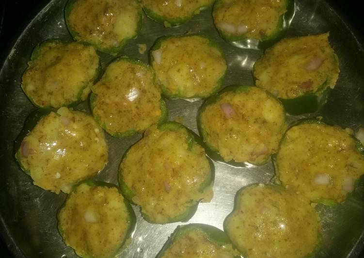 Recipe of Super Quick Homemade Bahrvan katori simla mirch